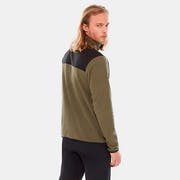 Tka Glacier Snap-Neck Fleece Pullover - Taupe Green/Tnf Black